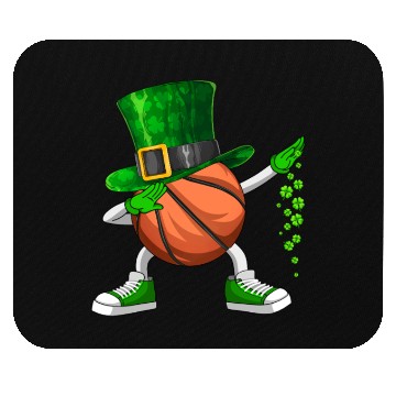Discover Funny Dabbing Shamrock Basketball St Patrick's Day Mouse Pads