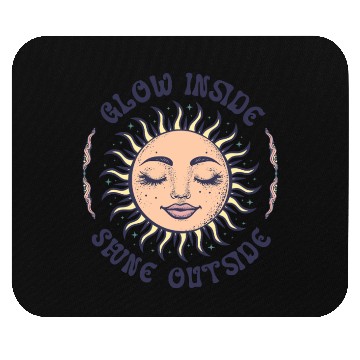 Discover Sun Face Bohemian Spirituality Boho Sun Mouse Pads