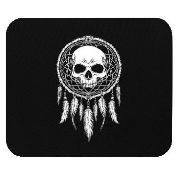 Discover Skull Dreamcatcher Gothic Boho Skull Tribal Mouse Pads