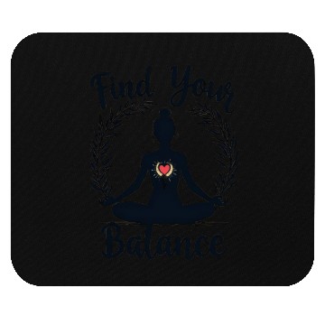 Discover Find Your Inner Balance Yoga Design Mouse Pads
