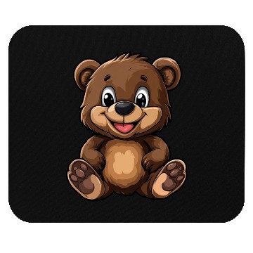 Discover Little brown bear Mouse Pads