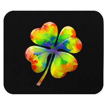Discover Tie Dye Shamrock Lucky Four Leaf Clover St Patrick Mouse Pads