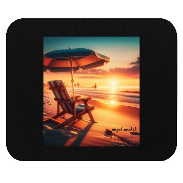 Discover sunset beach Mouse Pads