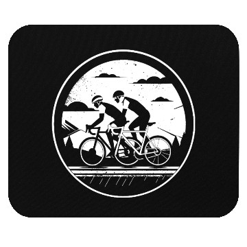 Discover Cycling Illustration Mouse Pads
