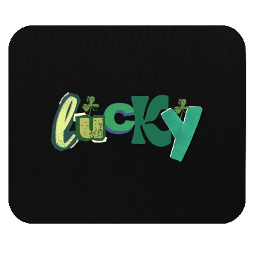 Discover Lucky Typography with Shamrocks Mouse Pads