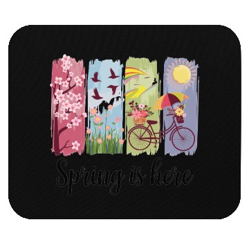 Discover Spring Magic – Flowers, Bicycle & Nature Mouse Pads