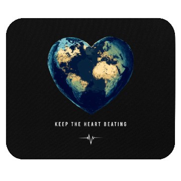 Discover Keep the Heart Beating Earth Earth Day Environment Mouse Pads