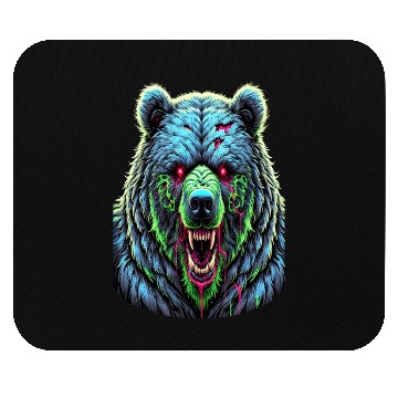 Discover 7D2D Inspired Neon Zombie Bear Mouse Pads
