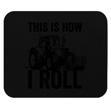 Discover This is How I Roll - Tractor Driver Line Art Mouse Pads