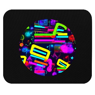 Discover neon party vintage 80s Mouse Pads