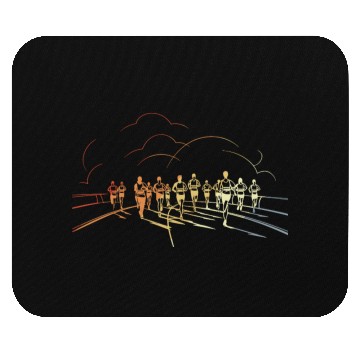 Discover Runners Line Art 90s Look Mouse Pads
