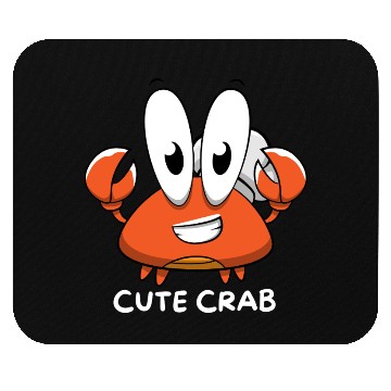 Discover Cute Crab – Adorable & Playful Design! Mouse Pads