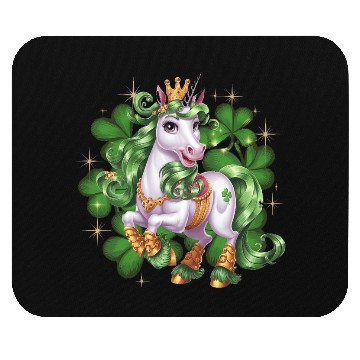 Discover St. Patrick's Day Unicorn Funny Lucky Unicorn Mouse Pads