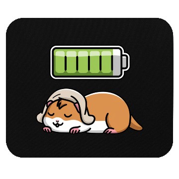 Discover Hamster Sleeping Recharging Night Bedtime Mouse Pads