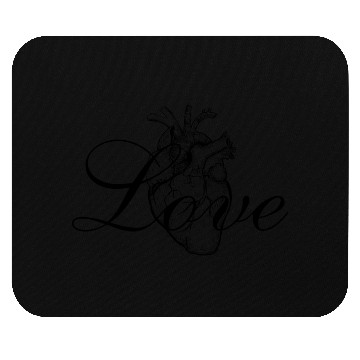 Discover Vintage Anatomical Heart with Calligraphy Mouse Pads