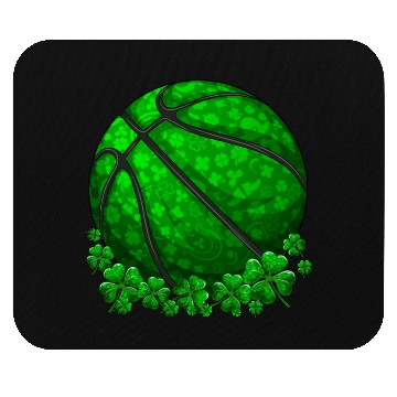 Discover Basketball Shamrock Lucky Clover St Patrick's Day Mouse Pads