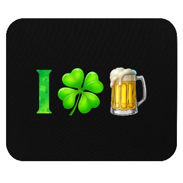 Discover I Shamrock Beer Funny St Patrick's Day I Love Beer Mouse Pads