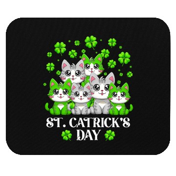 Discover Funny St Patrick's Day Happy St Cat Tricks Day Mouse Pads
