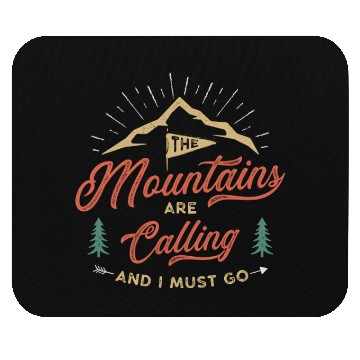 Discover The Mountains Are Calling Vintage Design Mouse Pads