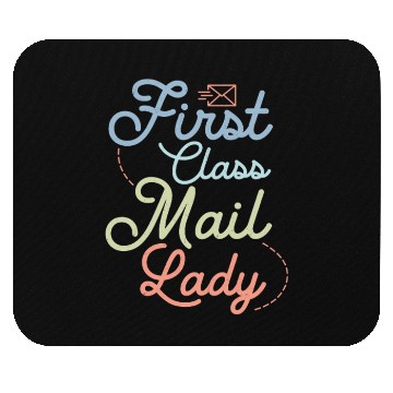 Discover First Class Mail Lady Postal Worker Mail Mouse Pads