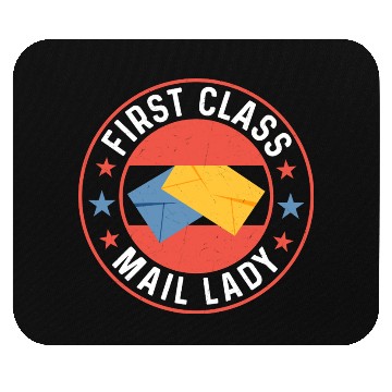 Discover First Class Mail Lady Mail Postal Worker Mouse Pads