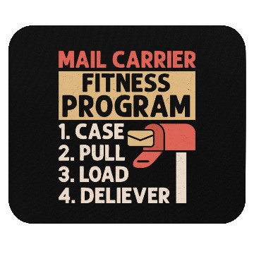 Discover Mail Carrier Fitness Programm Postal Worker Mail Mouse Pads