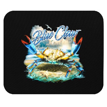 Discover Bass Fishing Blue Claw Crab Mouse Pads