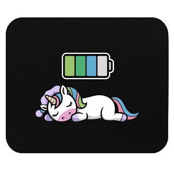 Discover Unicorn Sleeping Recharging Night Bedtime Mouse Pads