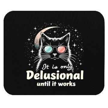 Discover Delusional Cat Cat Retro Cats Cat Lovers Mouse Pads