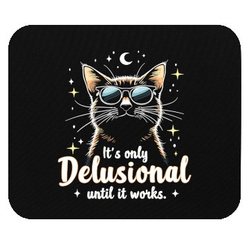 Discover Delusional Cat Cat Retro Cats Cat Lovers Mouse Pads