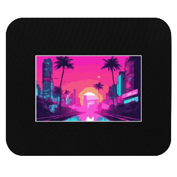 Discover Neon Paradise Vaporwave Sunset Vibes Mouse Pads