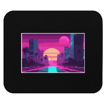 Discover Neon Paradise Vaporwave Sunset Vibes Mouse Pads
