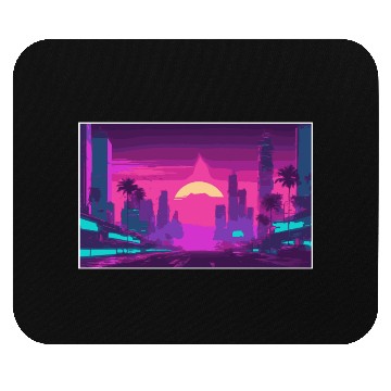 Discover Neon Paradise Vaporwave Sunset Vibes Mouse Pads