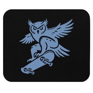 Discover Snow Owl Skateboard Silhouette Minimalist Style Mouse Pads