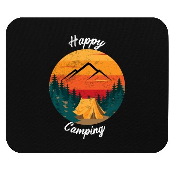 Discover Happy Camping Mouse Pads Hiking Mountain Adventure