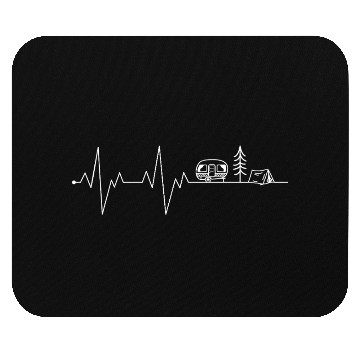 Discover heartbeat camping Mouse Pads