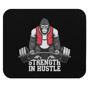 Discover Strength in Hustle Gorilla Gym Motivation Mouse Pads