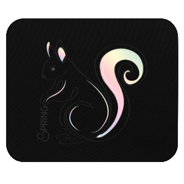 Discover Squirrel Illustration - Spring Inspiration Mouse Pads