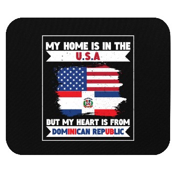 Discover My Home The USA Heart From Dominican Republic US Mouse Pads