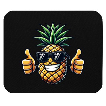 Discover Fruity Pineapple Cool Sunglasses Tropical Fruit Mouse Pads