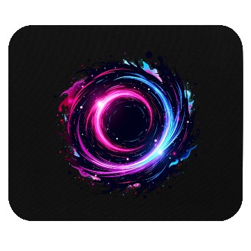Discover Cosmic Vortex Swirl – Neon Galaxy Energy Mouse Pads