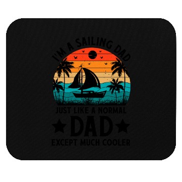 Discover Sailing Dad Cool Vintage Sunset Graphic Mouse Pads