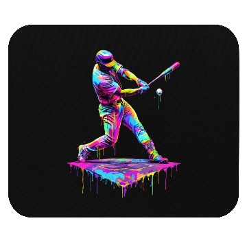 Discover Ice Cream Drip Baseball Bat Baseball Player Mouse Pads