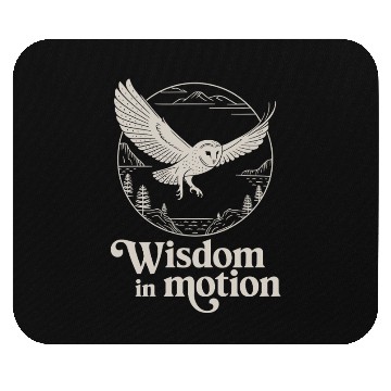 Discover Wisdom In Motion Owl Soaring Through Nature Mouse Pads
