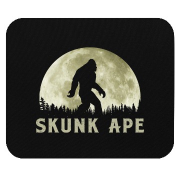Discover Skunk Ape Bigfoot Moon Silhouette Retro Believe Mouse Pads