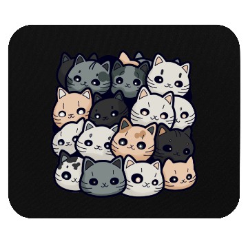 Discover Cute Cat Pile: Adorable Kittens Stack Mouse Pads