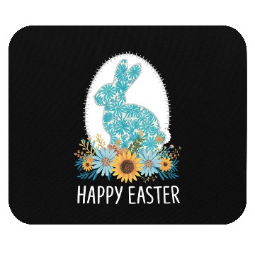 Discover Happy Easter Day Bunny Eggs Hunter Squad Flower Mouse Pads