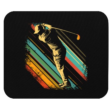 Discover Golf Player 80s Look Mouse Pads