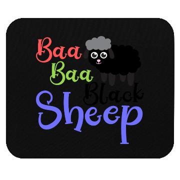 Discover Baa Baa Black Sheep – Whimsical Nursery Rhyme Art Mouse Pads
