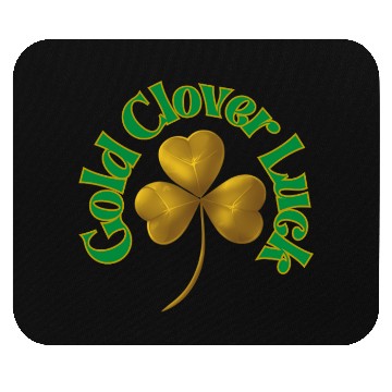 Discover St. Patrick's Day - Gold Clover Luck Mouse Pads
